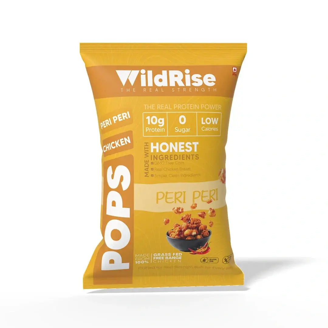 Spicy peri peri chicken pops, crunchy protein snacks ideal for parties, workouts, or evening cravings.