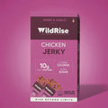 Garlic chicken jerky, a high-protein meat snack ideal for muscle gain, pre workout, and daily fuel.