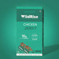 Sweet ginger chicken jerky, high-protein meat snack for muscle gain, pre workout, and healthy snacking.
